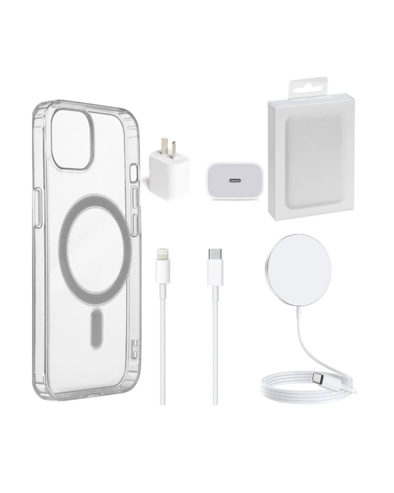 Kit Funda + Cargadores Inalámbricos Compatibles Con Iphone Iphone 13